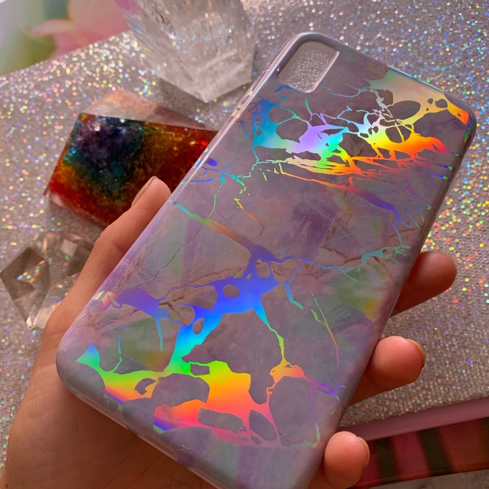 iPhone XS Max holographic opal phone case